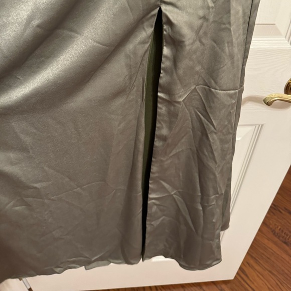 NWT Green Satin Bridesmaid Dress - Picture 6 of 10